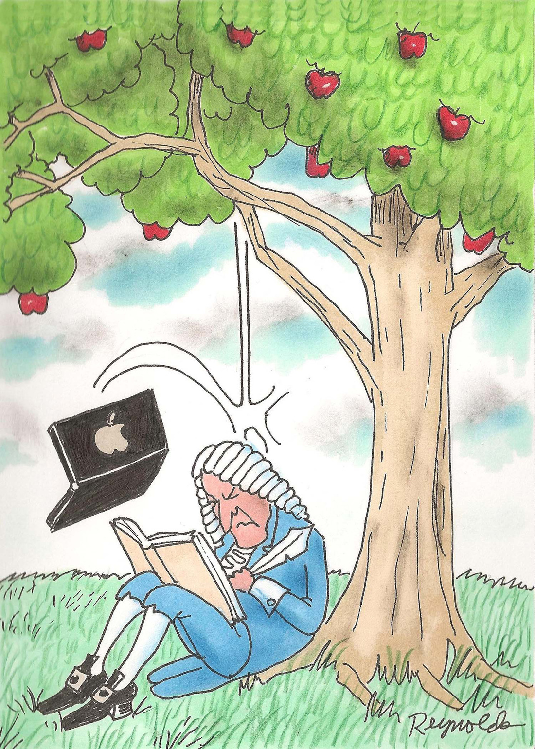 newton apple falling